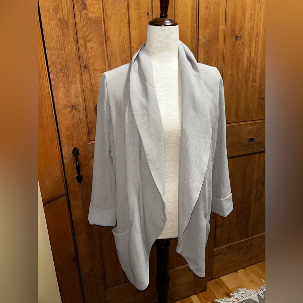 Vintage Wilfred Dove Grey Chevalier Blazer Elevated Basics Size 10 Rolled Sleeve